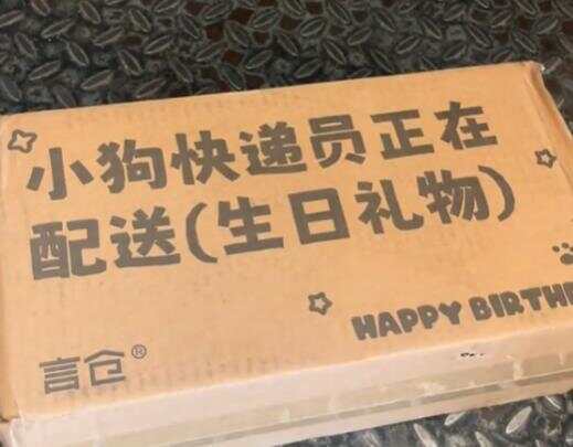 快递盒印“小狗快递员配送”引员不适商家回应(图1)